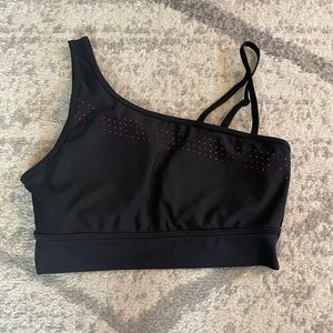 BuffBunny Black and Pink Sports Bra